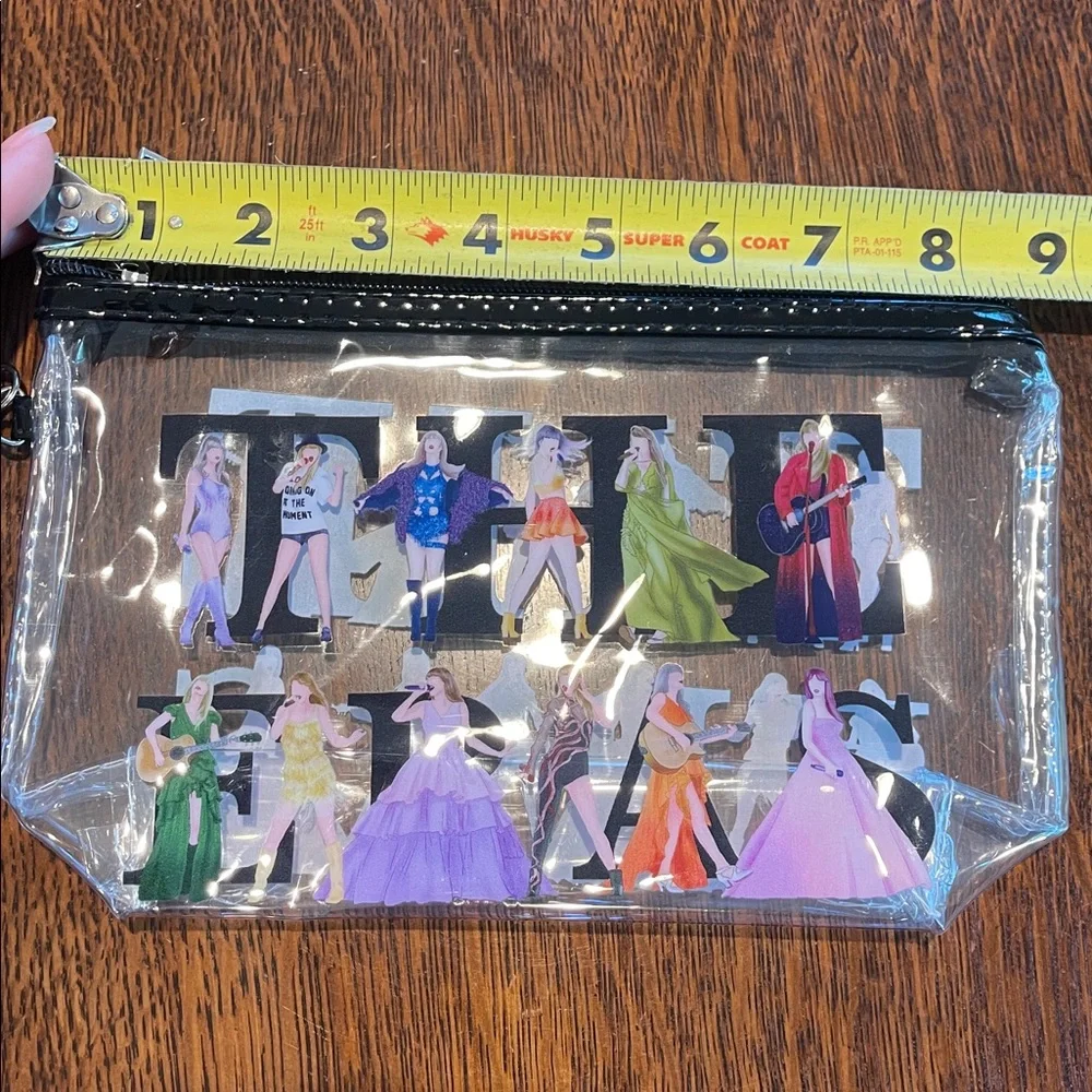 14 Taylor Swift Clear Zipper Pouch organizer wrist strap The Eras nwt